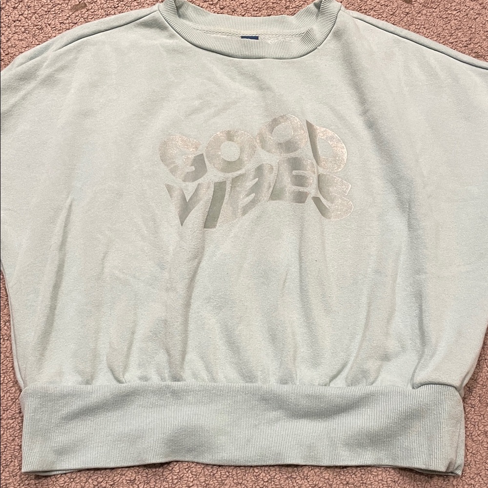 Good Vibes Women's Cream sleeveless Sweatshirt